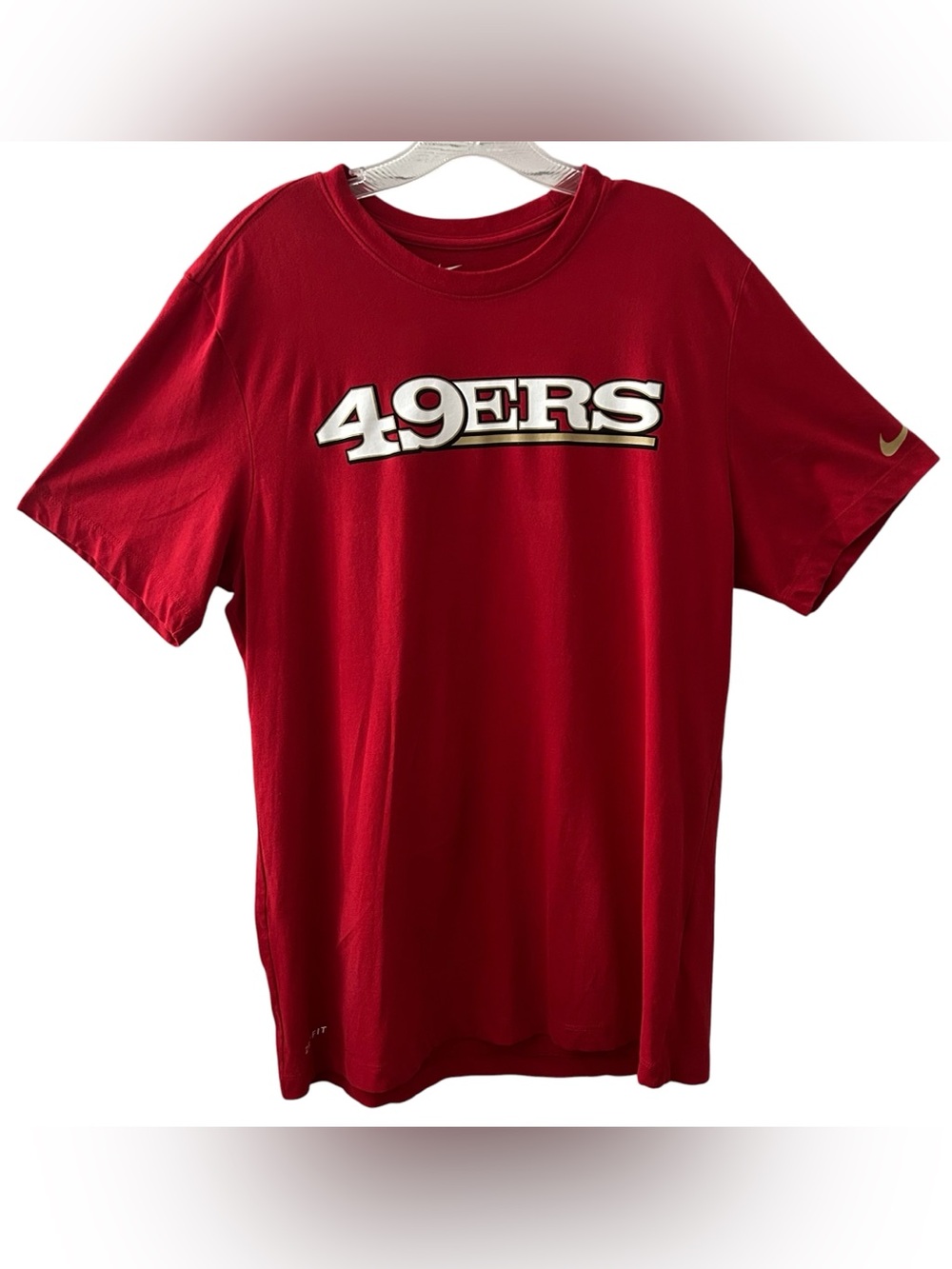 Nike San Francisco 49ers T Shirt Mens Large Red Dri-FIT NFL Football Tee